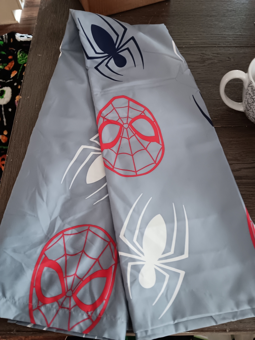 Marvel Spider-Man Tag Print in Gray and Red Twin Flat Sheet
